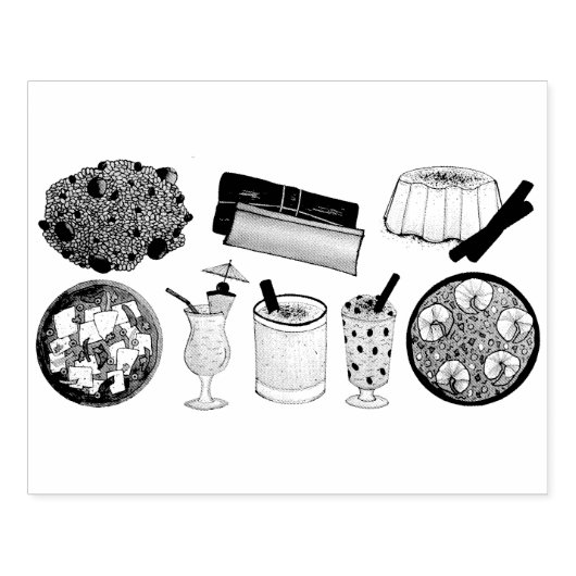 プエルトリカフードキュイジーヌラブプエルトリコグルメ ラバースタンプ (インプリント)