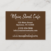 プエルトリカフードキュイジーヌレストランカテラーシェフ 名刺 (裏面)