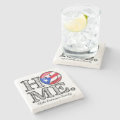 プエルトリカンフラグハウスウォーマー ストーンコースター (横)