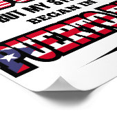 プエルトリカ伝統プエルトRIcoアメリカ引用文 ポスター (角)