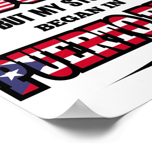 プエルトリカ伝統プエルトRIcoアメリカ引用文 ポスター (角)