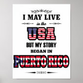 プエルトリカ伝統プエルトRIcoアメリカ引用文 ポスター (正面)