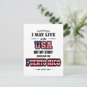 プエルトリカ伝統プエルトRIcoアメリカ引用文 ポストカード (スタンド正面)