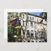 プエルトリカ国旗のアッパーウエストサイドニューヨーク ポストカード (正面/裏面)