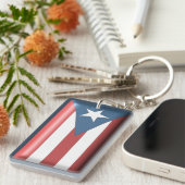 プエルトリカ国旗のキーチェーン キーホルダー (正面右)