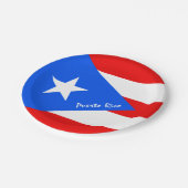 プエルトリカ国旗のプレート、パーティー、プエルトリコ ペーパープレート (アングル)