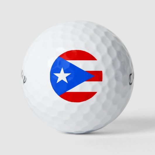 プエルトリカ国旗 – バンデラデプエルトリコ ゴルフボール (正面)