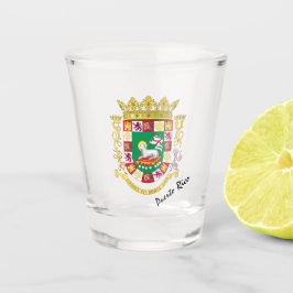 プエルトリカ国旗&プエルトリコエンブレム/パーティー ショットグラス