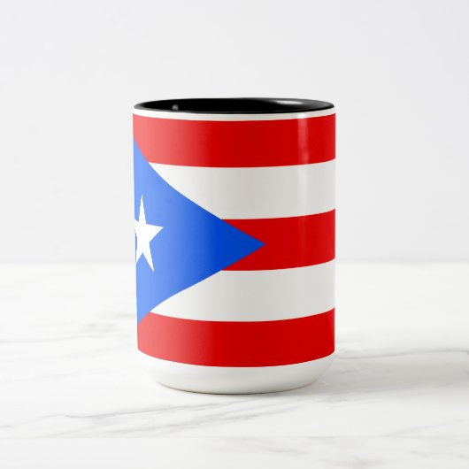 プエルトリカ国旗(プエルトリコ) ツートーンマグカップ (中央)