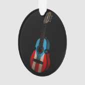 プエルトリカ国旗Cuatro オーナメント (裏面)