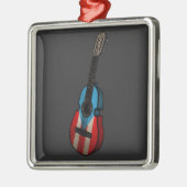 プエルトリカ国旗Cuatro メタルオーナメント (左)