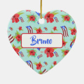 プエルトリカ国旗Flor de Maga セラミックオーナメント (裏面)