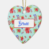 プエルトリカ国旗Flor de Maga セラミックオーナメント (左)