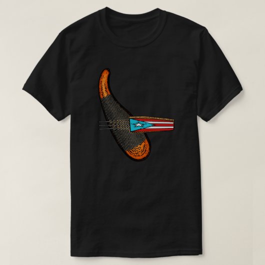 プエルトリカ国旗Guiro Boricua Instruments Tシャツ (デザイン正面)