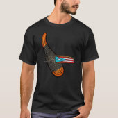 プエルトリカ国旗Guiro Boricua Instruments Tシャツ (正面)
