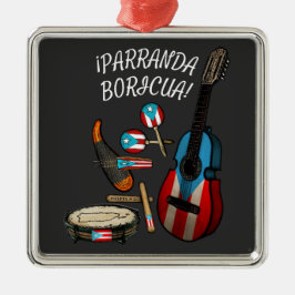 プエルトリカ国旗Paranda Boricua Tシャツ メタルオーナメント