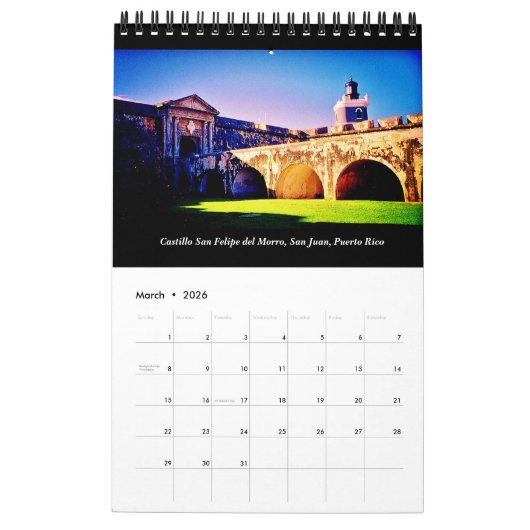プエルトリコおよびベネズエラ カレンダー (3月 2026)