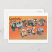 プエルトリコからのヴィンテージの挨拶 ポストカード (正面/裏面)