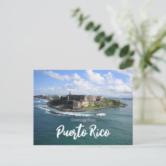 プエルトリコからの挨拶 ポストカード (スタンド正面)