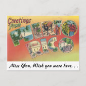 プエルトリコからの挨拶 ポストカード (正面)