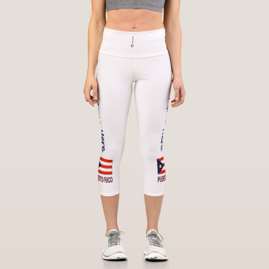 プエルトリコとプエルトの国旗あなたの名前 カプリレギンス (正面)