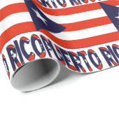 プエルトリコとプエルト国旗 ラッピングペーパー (ロールコーナー)