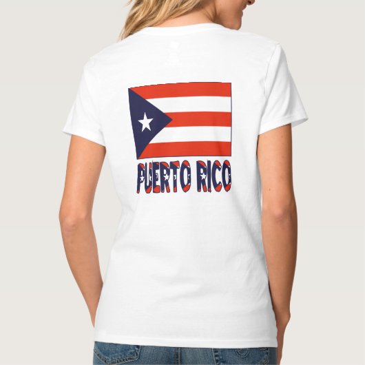 プエルトリコとプエルト国旗 Tシャツ (裏面)