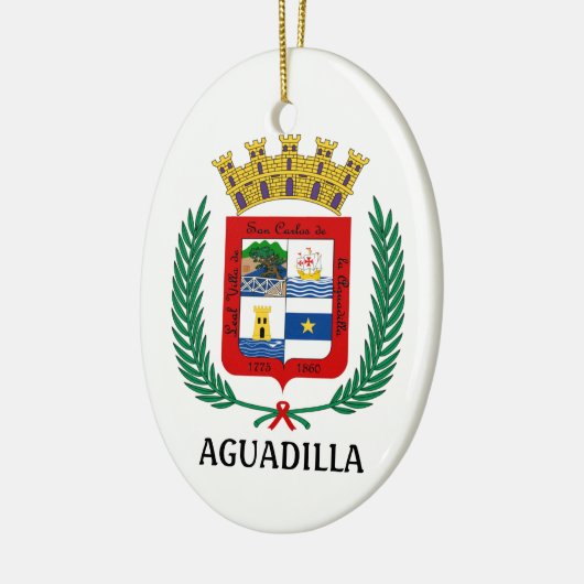 プエルトリコのアグアディラの紋章 セラミックオーナメント (左)