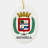プエルトリコのアグアディラの紋章 セラミックオーナメント (裏面)