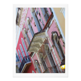 プエルトリコのオールド・サン・フアンにあるカラフルな建物 フォトプリント           