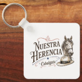 プエルトリコのカバalgata(騎馬行列)「我らの遺産(Nuestra Herencia)」 キーホルダー (正面)