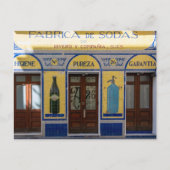 プエルトリコのカラフルな店構え ポストカード (正面)