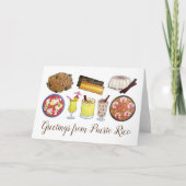 プエルトリコのキャリービーンアイランドフーズからの挨拶 カード (正面)