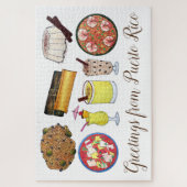 プエルトリコのキャリービーンアイランドフーズからの挨拶 ジグソーパズル (縦)