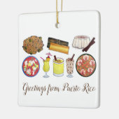 プエルトリコのキャリービーンアイランドフーズからの挨拶 セラミックオーナメント (左)