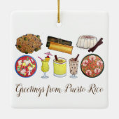 プエルトリコのキャリービーンアイランドフーズからの挨拶 セラミックオーナメント (裏面)