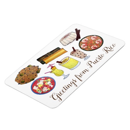 プエルトリコのキャリービーンアイランドフーズからの挨拶 マグネット (左側)