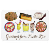 プエルトリコのキャリービーンアイランドフーズからの挨拶 マグネット (横)