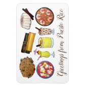 プエルトリコのキャリービーンアイランドフーズからの挨拶 マグネット (縦)