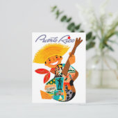 プエルトリコのギターを持つ人 ポストカード (スタンド正面)