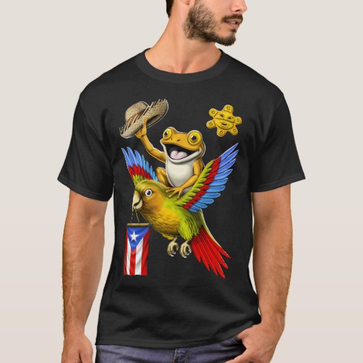 プエルトリコのコキカエル Tシャツ (正面)