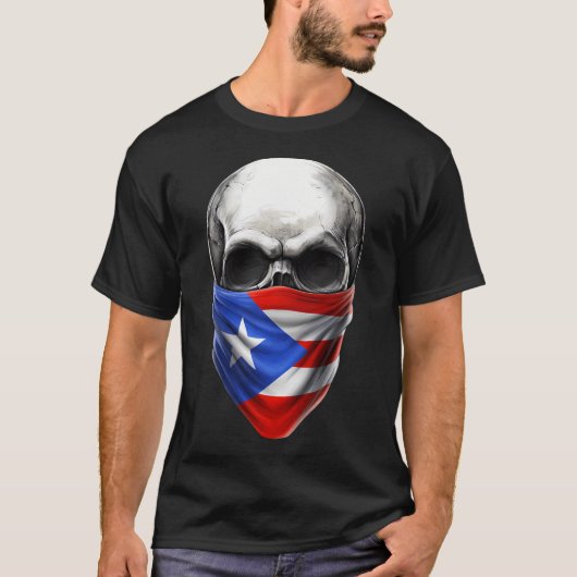 プエルトリコのドクロ Tシャツ (正面)