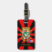 プエルトリコのドライバー&プエルト州旗/愛国者 ラゲッジタグ (正面縦)