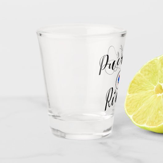 プエルトリコのハートの旗、プエルトリコの旗 ショットグラス (左)