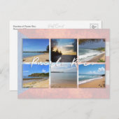 プエルトリコのビーチ ポストカード (正面/裏面)