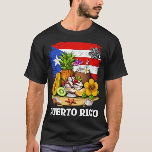 プエルトリコのビーチ Tシャツ (正面)