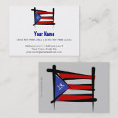 プエルトリコのブラシの旗 名刺 (正面/裏面)