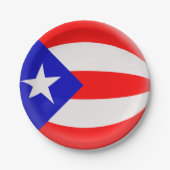プエルトリコのプエルトリコ人の旗 ペーパープレート (正面)