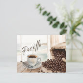 プエルトリコのポピロ（コーヒー） ポストカード (スタンド正面)