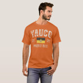 プエルトリコのヤウコ市 1756年設立 プエルトリコ フラグ Tシャツ (正面フル)